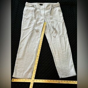 Loft Marisa Belted Ankle Straight Dress Pant